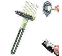 Hairbrush Cleaner, Comb Cleaning Brush, 2 in 1 Hair Brush Cleaning Tool, Portable Hair Cleaner Rake, For Dust Dirts Bedrooms Living Room Bathrooms Salon Vanity Travel Daily Beauticia (green)
