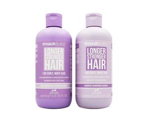 Hairburst Longer Stronger Hair Curly set para cabello rizado champú de 350 ml + acondicionador