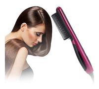 HAIRCURLER Cepillo para Alisar el Cabello, Alisado para el Cabello Cepillo EE Cerámica, con Bloqueo de Temperatura Anti-escaldado, Función de Apagado Automático, Doble Voltaje