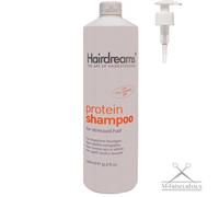 Hairdreams Proteina Champú 1000ml Incl. Bomba para Stressed Pelo Extensiones de