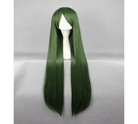 Hairjoy - Peluca sintética lacia para mujer, color verde, para cosplay, Halloween, carnaval, peluca de disfraz