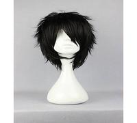 Hairjoy - Peluca sintética rizada para mujer, color negro, para cosplay, Halloween, carnaval, disfraz