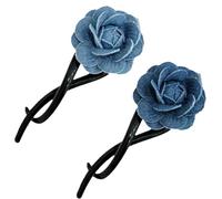 Hairpin At The Back Of The Head, Cord Spirals Hairband, Denim Rose Hair Clip, Twist Hair Clips Hair Accessories, Female Fashion Hair Accessories, Elegant Half-Tied Hairpin Headdress (Clip)