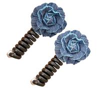 Hairpin At The Back Of The Head, Cord Spirals Hairband, Denim Rose Hair Clip, Twist Hair Clips Hair Accessories, Female Fashion Hair Accessories, Elegant Half-Tied Hairpin Headdress (Rope)