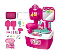 Hairs Salon Pretend Toy Equipped with Hairs Dryer Mirror Comb Rings