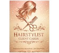 Hairstylist Client Cards: Professional Record Book - 100 Client Profiles with Color Formula & Service History Log: Salon Client Tracker for Hair ... & Barbers with Photo Space & Product Notes