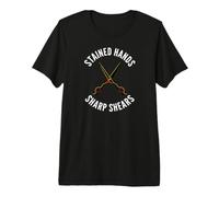 Hairstylist Stained Hands Sharp Shears Cosmetologist Camiseta Premium