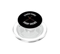 Hairstylist Stained Hands Sharp Shears Cosmetologist PopSockets PopGrip para MagSafe