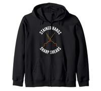 Hairstylist Stained Hands Sharp Shears Cosmetologist Sudadera con Capucha