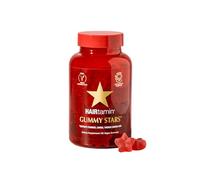 HAIRtamin Gummy Stars 1 Mes, gominolas de frutas veganas con altas dosis de biotina para un cabello más largo y fuerte, 60 gominolas