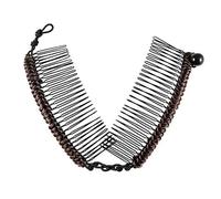 Hairzing Clip | Pinzas elásticas para mujer, soporte cómodo y cómodo para estilos gruesos, delgados y rizados, sujeción durante todo el día (mediano, marrón)