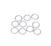 HAISENG 10 arandelas de tornillo para rueda de bicicleta de 2 mm, espaciador de aluminio, doble cambio, reposapiés individual para debajo del escritorio, color blanco