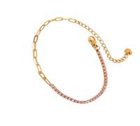 HAISENG Abalorio ajustable de acero inoxidable con circonita cúbica para mujer con diseño sofisticado y 4 estilos de opciones de diamantes como corazón de circonita, talla única, como se describe