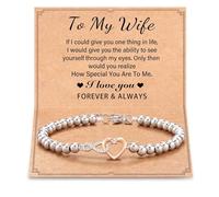 HAISENG Abalorio de corazón infinito para mujer con cristales brillantes, portátil, para ocasiones de moda, elegante para mujer, talla única, como se describe