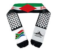 HAISENG Bufanda con estampado digital de banderas de Palestina, cuello largo de satén, banderas de Palestina, chal de Jerusalén, banda árabe para todas las edades, Bufanda 1, Talla única