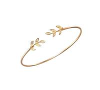 HAISENG Cadena de aleación con diseño de hojas de moda, ajuste ajustable para fiestas informales, elegante dije de hoja