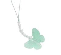 HAISENG Colgante con forma de corazón y borlas de cristal acrílico con forma de corazón para niña, accesorio para bolsa de coche, colgante de concha de teléfono