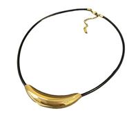 HAISENG Collar con colgante de metal para mujer, de cuerda de cuero, joyería elegante, cómodo para el uso diario, collar de fecha