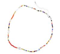 HAISENG Collar de cuentas multicapa de longitud ajustable, elegante para el cuello para fiestas diarias