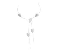 HAISENG Collar de personalidad para mujer, moderno colgante coreano, joyería resistente al desgaste, cadena de cuello redonda/corazón, cadena de clavícula simple, silver, como se describe, como se
