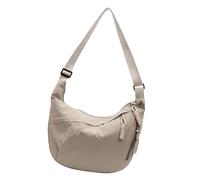 HAISENG Crescents - Bolso cruzado de lona para mujeres y hombres, con múltiples bolsillos, espaciosa luna, dumpling, regalos para mujer, bandolera, grande, bolsa de compras, Khaki, One Size