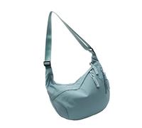 HAISENG Crescents - Bolso cruzado de lona para mujeres y hombres, con múltiples bolsillos, espaciosa luna, dumpling, regalos para mujer, bandolera, grande, bolsa de compras, Blue, One Size