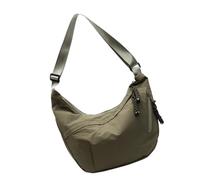 HAISENG Crescents - Bolso cruzado de lona para mujeres y hombres, con múltiples bolsillos, espaciosa luna, dumpling, regalos para mujer, bandolera, grande, bolsa de compras, Green, One Size