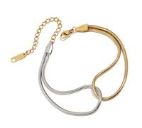 HAISENG Elegante cadena de serpiente hueca de acero inoxidable, empalme de moda, adecuada para mujeres de moda casual