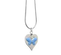 HAISENG Elegante collar con colgante de aleación de mariposa, accesorio de joyería dulce y elegante para mujer, ideas de regalos de moda, uso casual, joyería con colgante de mariposa, talla única