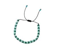 HAISENG Elegante pulsera de cuentas planas ajustables con forma geométrica, elegante pieza de joyería con forma geométrica, talla única, como se describe