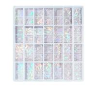 HAISENG Heart Dominoe - Molde de silicona de resina epoxi de cristal, kit de llavero para hacer joyas