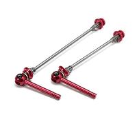 HAISENG Juego de pinchos de bloqueo para rueda de bicicleta, de liberación rápida, bloqueo de ciclismo, color negro, rojo y azul