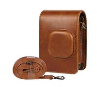 HAISENG Leathers - Funda protectora para cámara a prueba de polvo con correa para el hombro para accesorio de cámara LiPlay, Marrón literario