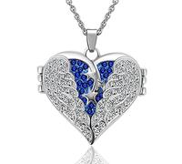 HAISENG Medallón para cenizas, collar de urna con medallón de corazón, joyería conmemorativa, regalo para mujeres, niñas, adolescentes, mujeres
