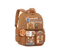 HAISENG Mochila escolar Capybara de dibujos animados, creativa y práctica, bolsa de libros de gran capacidad, mochila informal para estudiantes, correa ergonómica para el hombro, Estilo 09, F