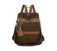 HAISENG Mochila multifunción para mujer, mochila de viaje impermeable para mujer, mochila casual de gran capacidad, mochila escolar para estudiantes, marrón