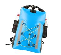 HAISENG Mochila seca de 30 L con bolsillo de malla, correa ajustable, resistente al agua, grande, ligera, resistente al agua, azul claro, Talla única