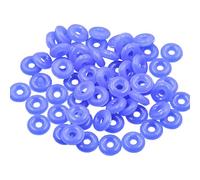 HAISENG Paquete de 100 anillos espaciadores de silicona, accesorios para hacer joyas, anillos fáciles de enhebrar, accesorios hechos a mano, espaciadores de silicona