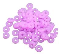 HAISENG Paquete de 100 anillos espaciadores de silicona, accesorios para hacer joyas, anillos fáciles de enhebrar, accesorios hechos a mano, espaciadores de silicona