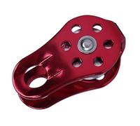 HAISENG Polea de cuerda pequeña de aleación de aluminio para escalada al aire libre, 20 KN, arborista escalador individual, fijo, fácil de usar, accesorios de espeleología