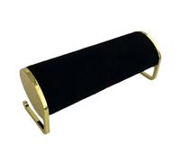 HAISENG Práctico soporte organizador de relojes de felpa con construcción de metal dorado resistente