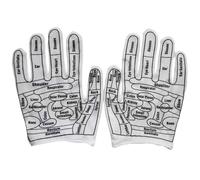HAISENG Reflexology - Guante de masaje profesional blanco con liberación de presión, tres idiomas, puede elegir el guante de acupoint, Guantes de masaje chine, Talla única