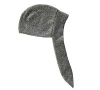 HAISENG Sombrero de ganchillo sin ala para mujer, hecho a mano, elegante, diseño de calavera francesa, suéter de punto a juego, accesorios de viaje para fiestas, Gris Claro, Talla única