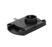 HAISENG Soporte adaptador de brazo de aluminio anodizado para sistemas de gramófono y tocadiscos vintage, color negro y plateado
