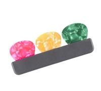 HAISENG Vitrina ligera para púas de guitarra con 3 soportes para púas, contenedor de almacenamiento para guitarristas y músicos