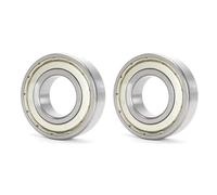 HAISHANG 2 Piezas 6203ZZ Rodamientos de Bolas, Doble Blindaje Metálico con Ranura Profunda, Acero Cromado 17x40x12mm para Bricolaje, Monopatines, Motores