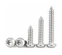 HAISHANG 50 Piezas M4x18 mm Tornillos Autorroscantes de Acero Inoxidable A2 V2A, Cabeza Plana Tornillos Torx Redonda Autoperforante