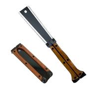 HAISHANG Sierra de Mano Japonesa Plegable de 16 cm con Hoja SK5 de Doble Filo 13/14 TPI, Dientes de Corte en Tres Caras, Sierra Portátil para Carpintería y Bricolaje