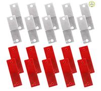 Haisheng 20PCS Reflector Coche Reflectores Camiones Rectangular Reflectante Catadioptrico Moto Reflectores Autoadhesivos Catadioptrico Coche para Moto Camión Remolque Caravana (Rojo y Blanco)
