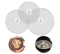 Haisheng 3PCS Antisalpicaduras Cocina Protector Contra Salpicaduras Tapa Salpicaduras Cocina Pantalla Antisalpicaduras Protector Contra Salpicaduras de Aceite para Cocina a Prueba de Aceite (3Tamaños)